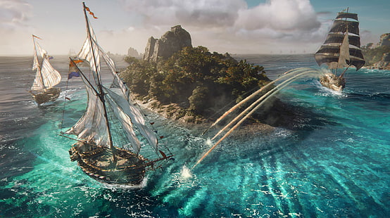 piratas, Caveira e Ossos, Ubisoft, videogames, HD papel de parede HD wallpaper