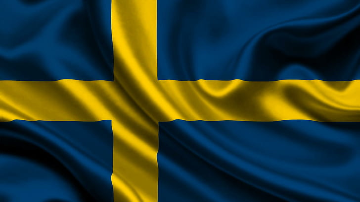 Suecia, país, Suecia, símbolo, textura, bandera, 3d y abstracto, Fondo de pantalla HD