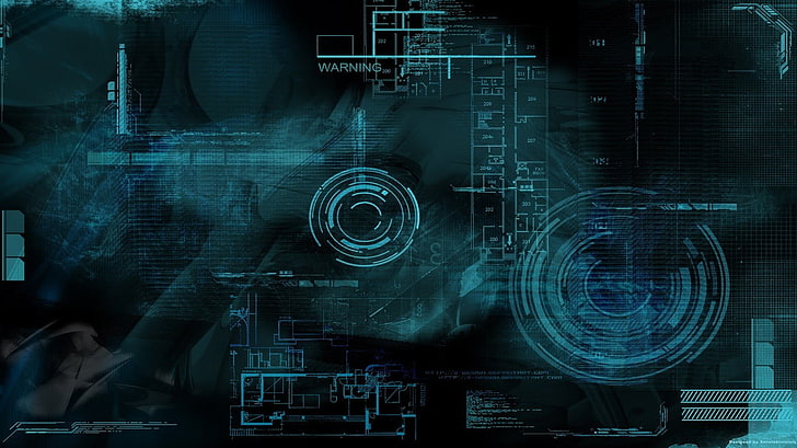 blaue Tapete, Technologie, digitale Kunst, HD-Hintergrundbild