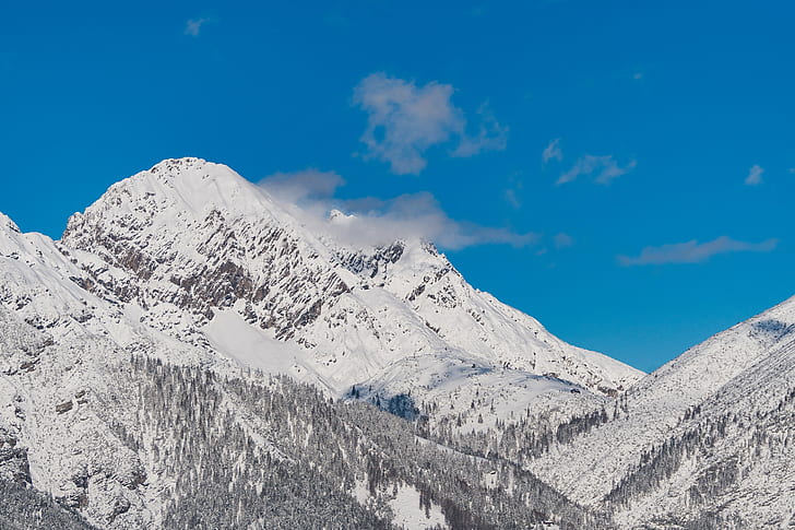 Áustria, Paul Gilmore, neve, montanhas, pico nevado, natureza, paisagem, vista distante, céu, HD papel de parede