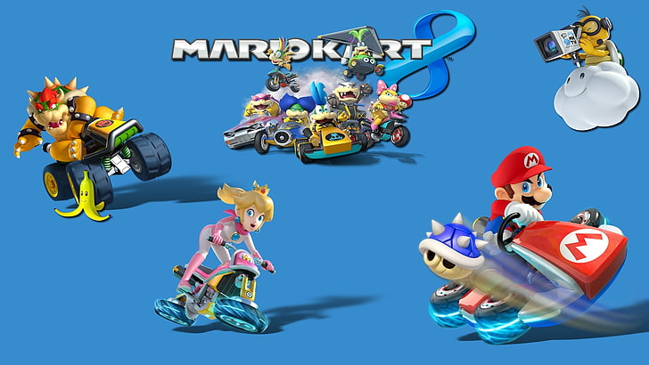 マリオカート8ビデオゲームヒキガエルキャラクターマリオbros_姫ピーチ任天堂、 HDデスクトップの壁紙
