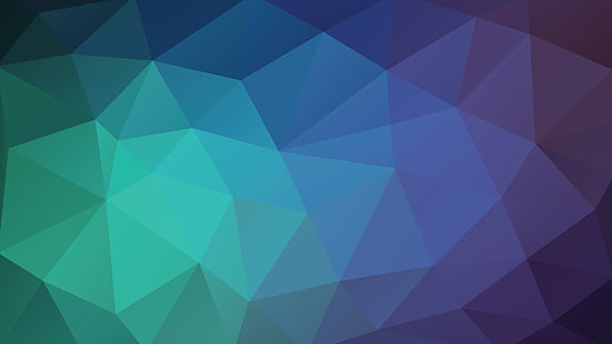 วอลล์เปเปอร์ภาพวาดนามธรรมรูปแบบนามธรรมสีฟ้าสีเขียวศิลปะรูปหลายเหลี่ยม, วอลล์เปเปอร์ HD HD wallpaper