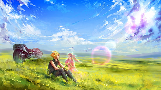 Final Fantasy, Final Fantasy VII, Aerith Gainsborough, Cloud Strife, Wallpaper HD HD wallpaper