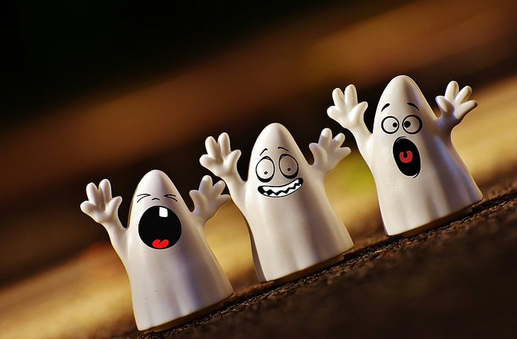 Cute Ghosts, Halloween, Holidays, Halloween, Funny, October, Spooky, Ghosts, Holiday, Cute, HD wallpaper
