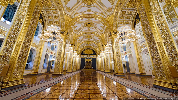Dentro del Gran Palacio del Kremlin, Moscú 18, Fondo de pantalla HD