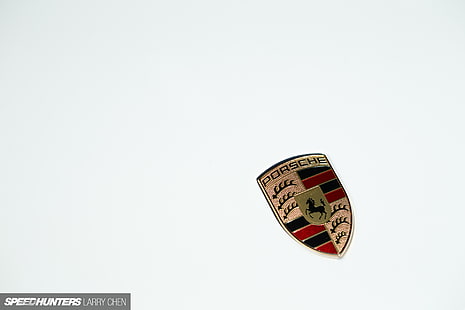 Porsche Logo Beyaz HD, araba, beyaz, porsche, logo, HD masaüstü duvar kağıdı HD wallpaper