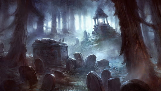 Dunkel, Friedhof, HD-Hintergrundbild HD wallpaper