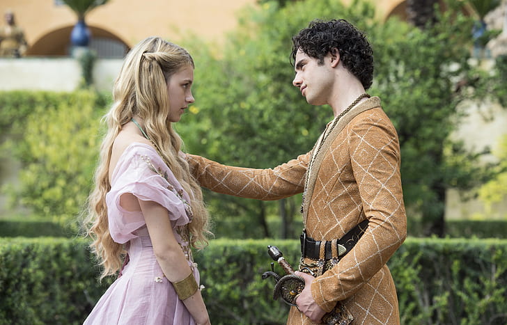 Pink, Girl, Fantasy, and, Blonde, Game, Game of Thrones, Boy, Year, EXCLUSIVE, TV Series, Baratheon, Martell, Sword, Hair, Dress, Adventure, HBO, Warner Bros. Pictures, Drama, 2015, Myrcella Baratheon, Canal+, Season 5, Thrones, CANAL Plus, Nell Tiger, Trystane, Toby Sebastian, Myrcella, Trystane Martell, HD wallpaper