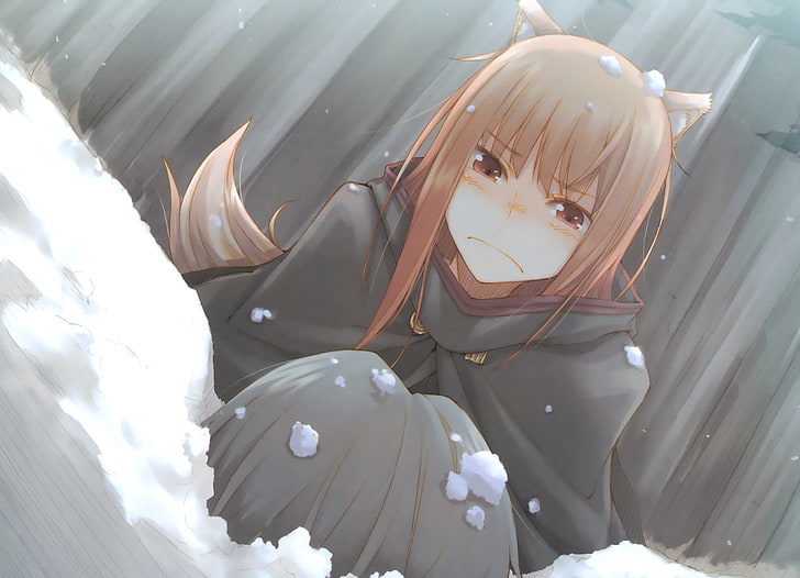 Anime, Holo, Schnee, Spice und Wolf, Anime Girls, Okamimimi, Fantasy Art, HD-Hintergrundbild