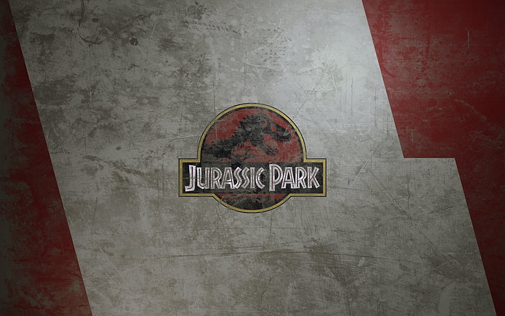 Jurassic Park filmhylsa, Jurassic Park, digital konst, struktur, metall, filmer, dinosaurier, konstverk, HD tapet