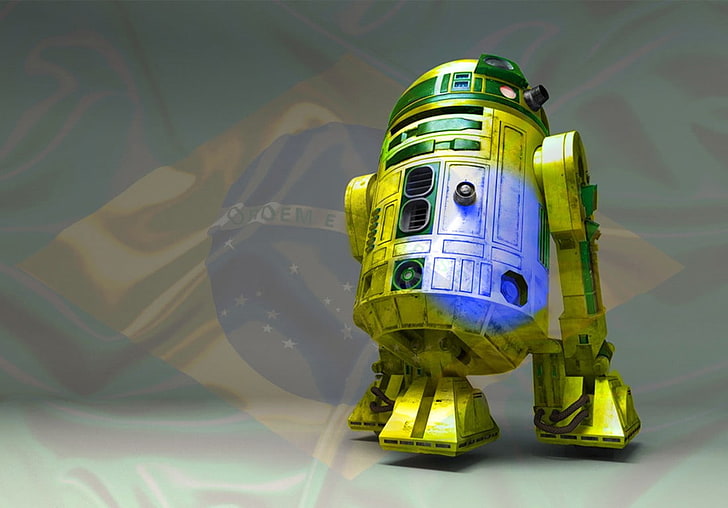 R2-D2, Star Wars, Brazil, androids, HD wallpaper
