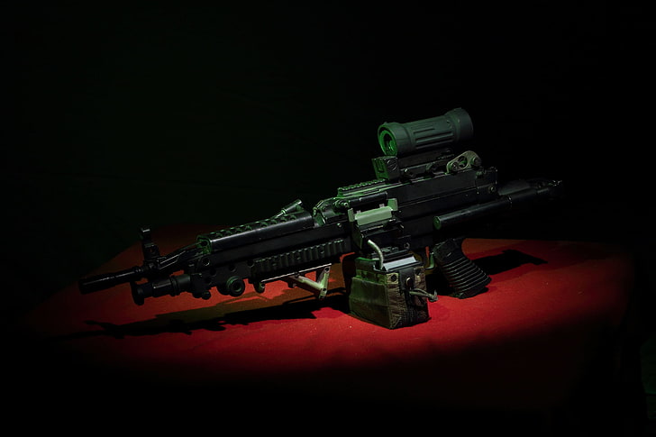 armas, ametralladora, manual, M249, Minimi, Fondo de pantalla HD