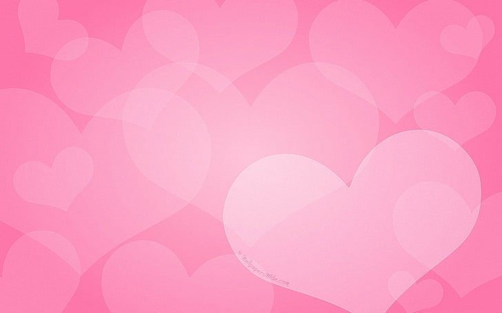 Pink heart shaped-2013 romantic Valentines Day wal.., pink heart digital wallpaper, HD wallpaper