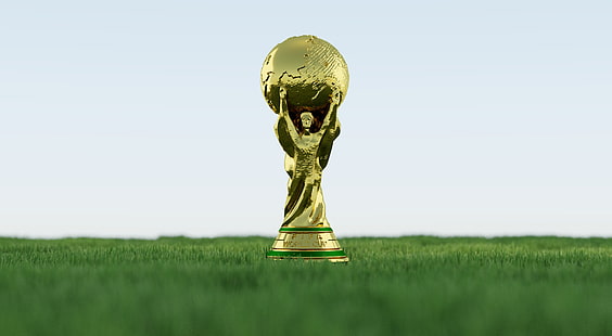 金色のトロフィー、ゴブレット、FIFAワールドカップ、サッカー、トロフィー、選手権、 HDデスクトップの壁紙 HD wallpaper