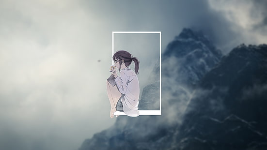 Anime, verschwommen, Natur, Landschaft, Anime Girls, HD-Hintergrundbild HD wallpaper