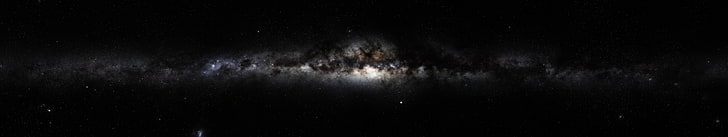 galáxia, via láctea, espaço, tela tripla, HD papel de parede