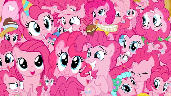 Wallpaper karakter My Little Pony, Merah Muda, My Little Pony, Pony, Pinkie Pie, Multfilm, Wallpaper HD HD wallpaper