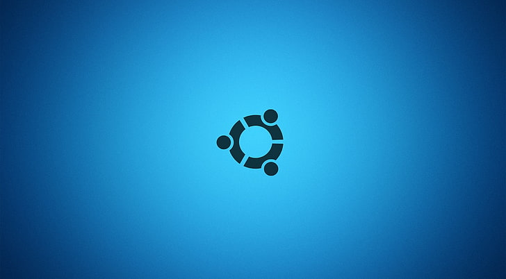 Ubuntu Desktop Blue, rundblå logotyp, Datorer, Linux, Blue, Ubuntu, HD tapet