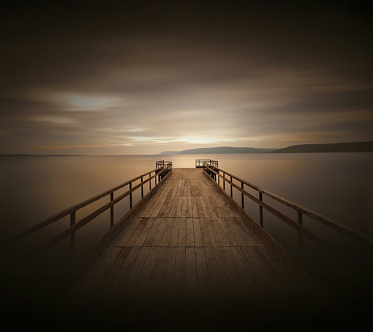 Dock, Sunset, HD wallpaper