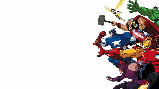 The Avengers, Avengers, Ant-Man, Panthère Noire (Marvel Comics), Captain America, Hawkeye, Hulk, Iron Man, Thor, Guêpe (Marvel Comics), Fond d'écran HD HD wallpaper