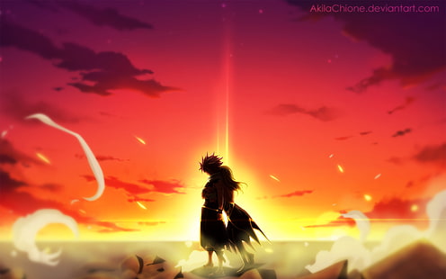 Anime, Fairy Tail, Lucy Heartfilia, NaLu (Fairy Tail), Natsu Dragneel, HD-Hintergrundbild HD wallpaper