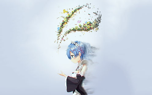 Re: Zero Kara Hajimeru Isekai Seikatsu, Anime-Mädchen, Rem (Re: Zero), HD-Hintergrundbild HD wallpaper