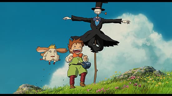Kastil Howl's Moving, Miyazaki Hayao, Wallpaper HD HD wallpaper