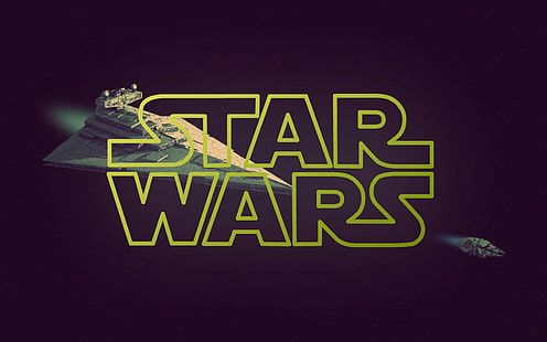 Star Wars, Star Destroyer, Millennium Falcon, Sfondo HD HD wallpaper
