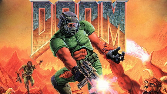 Doom movie advertisement, Doom (game), retro games, video games, HD wallpaper HD wallpaper
