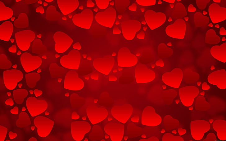 Coeurs d'amour, affiche coeur rouge, amour, coeur, valentine, rouge, Fond d'écran HD