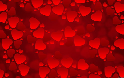 Love hearts, red heart poster, love, heart, valentine, red, HD wallpaper HD wallpaper