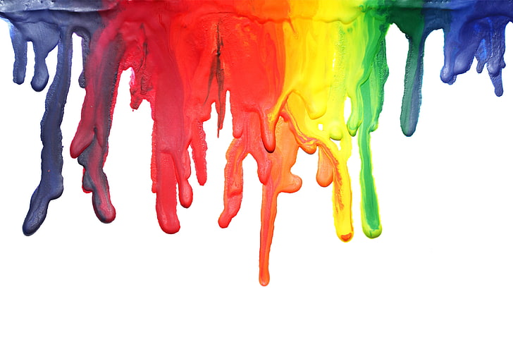assorted-color paints, paint, colors, stains, dripping, acrylic, HD wallpaper