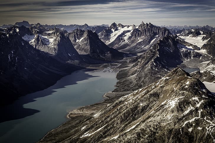 Mountains, Greenland, HD wallpaper