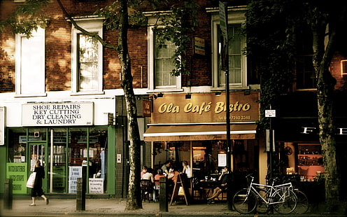Viaggio a Londra, Inghilterra, strada, caffè, negozio, persone, viaggio, Londra, Inghilterra, strada, caffè, negozio, persone, Sfondo HD HD wallpaper