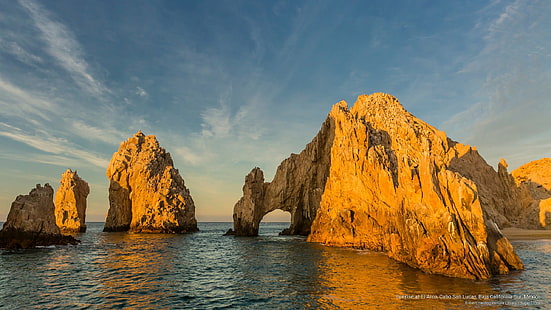 Amanecer en El Arco, Cabo San Lucas, Baja California Sur, México, América del Norte, Fondo de pantalla HD HD wallpaper