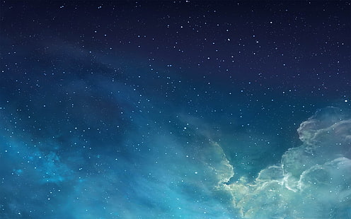 iOS 7ギャラクシー-ブランドのデスクトップの壁紙、青い星空のデジタル壁紙、 HDデスクトップの壁紙 HD wallpaper