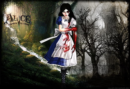 Alice in Wonderland illustration, Video Game, Alice: Madness Returns, HD wallpaper HD wallpaper
