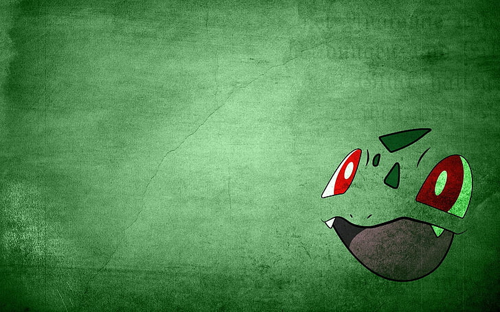 green character illustration, anime, Pokémon, minimalism, Bulbasaur, green, simple background, HD wallpaper