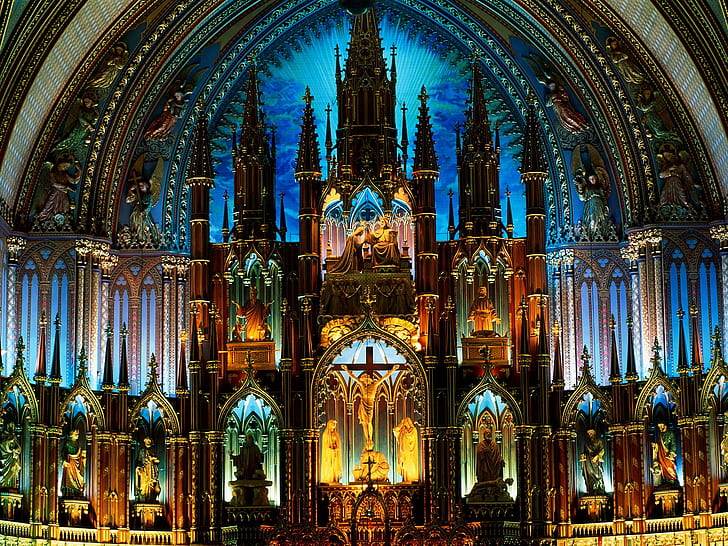كنيسة نوتردام كندا ، نوتردام ، بازيليكا ، كندا، خلفية HD