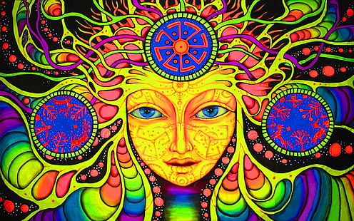 Artistico, psichedelico, astratto, colori, Sfondo HD HD wallpaper