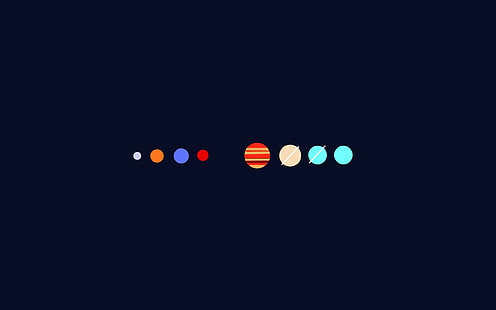 행성, 미니멀리즘, 태양계, HD 배경 화면 HD wallpaper