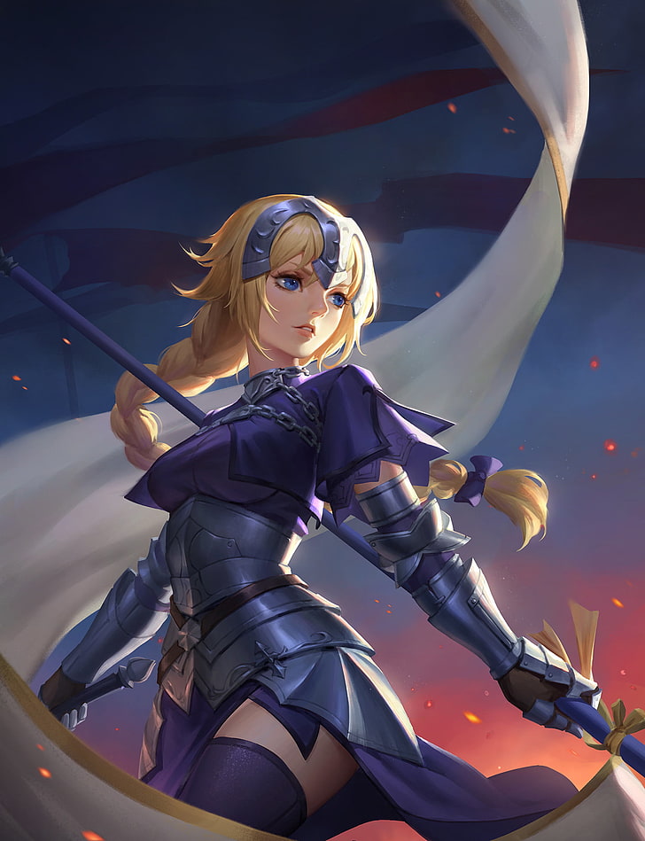 warrior, knight, Ruler (Fate/Apocrypha), Fate Series, Fate/Apocrypha , Jeanne d'Arc, HD wallpaper