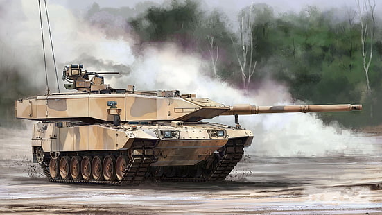 Германия, основен боен танк, Бундесверът, Leopard 2A7, MBT, HD тапет HD wallpaper