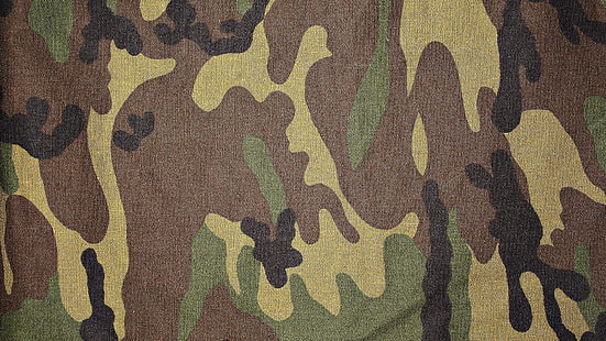 brun, vit och svart kamouflage textil, yta, bakgrund, militär, fläckar, struktur, HD tapet HD wallpaper