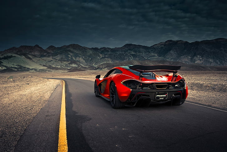 rotes und schwarzes Luxusauto, McLaren, Auto, McLaren P1, HD-Hintergrundbild