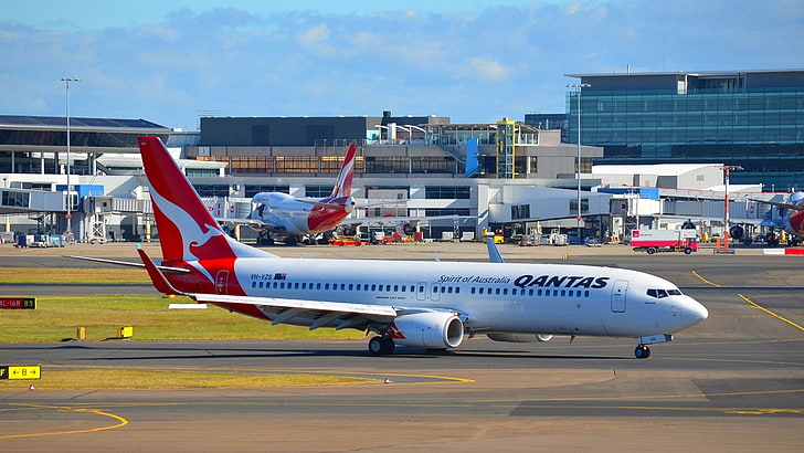 Самолеты, Боинг 737, Самолет, Самолет, Боинг, Qantas, Автомобиль, HD обои