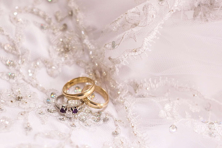 платье, любовь, женат, кольца, свадьба, обручальные кольца, HD обои