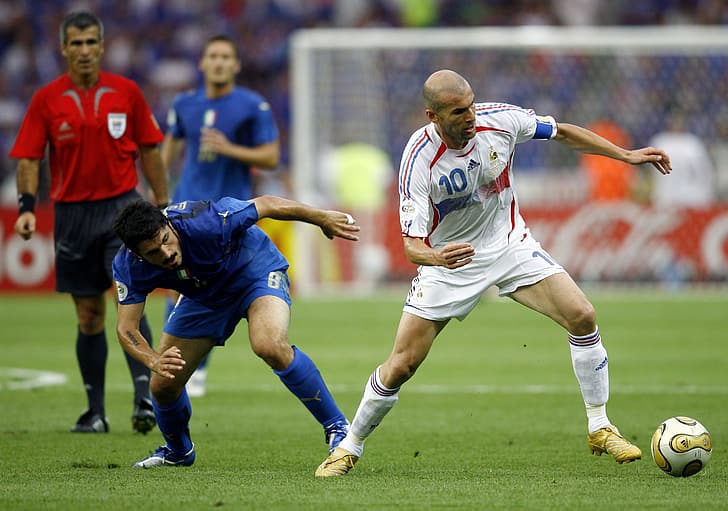 France, Sport, Football, Italy, Legend, Zinedine Zidane, Zizou, World Cup 2006, The 2006 World Cup, HD wallpaper
