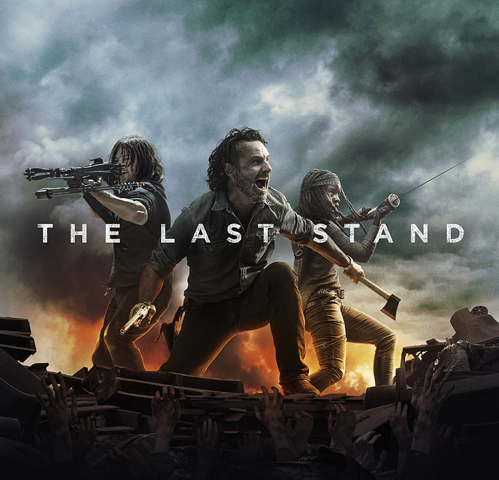 Fondo de pantalla de The Last Stand, The Walking Dead, The Last Stand, Season 8, Andrew Lincoln, Norman Reedus, Danai Gurira, Rick Grimes, Daryl Dixon, Michonne, Fondo de pantalla HD