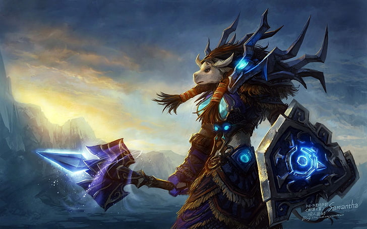World of Warcraft, video games, Taurens, Yaorenwo, HD wallpaper